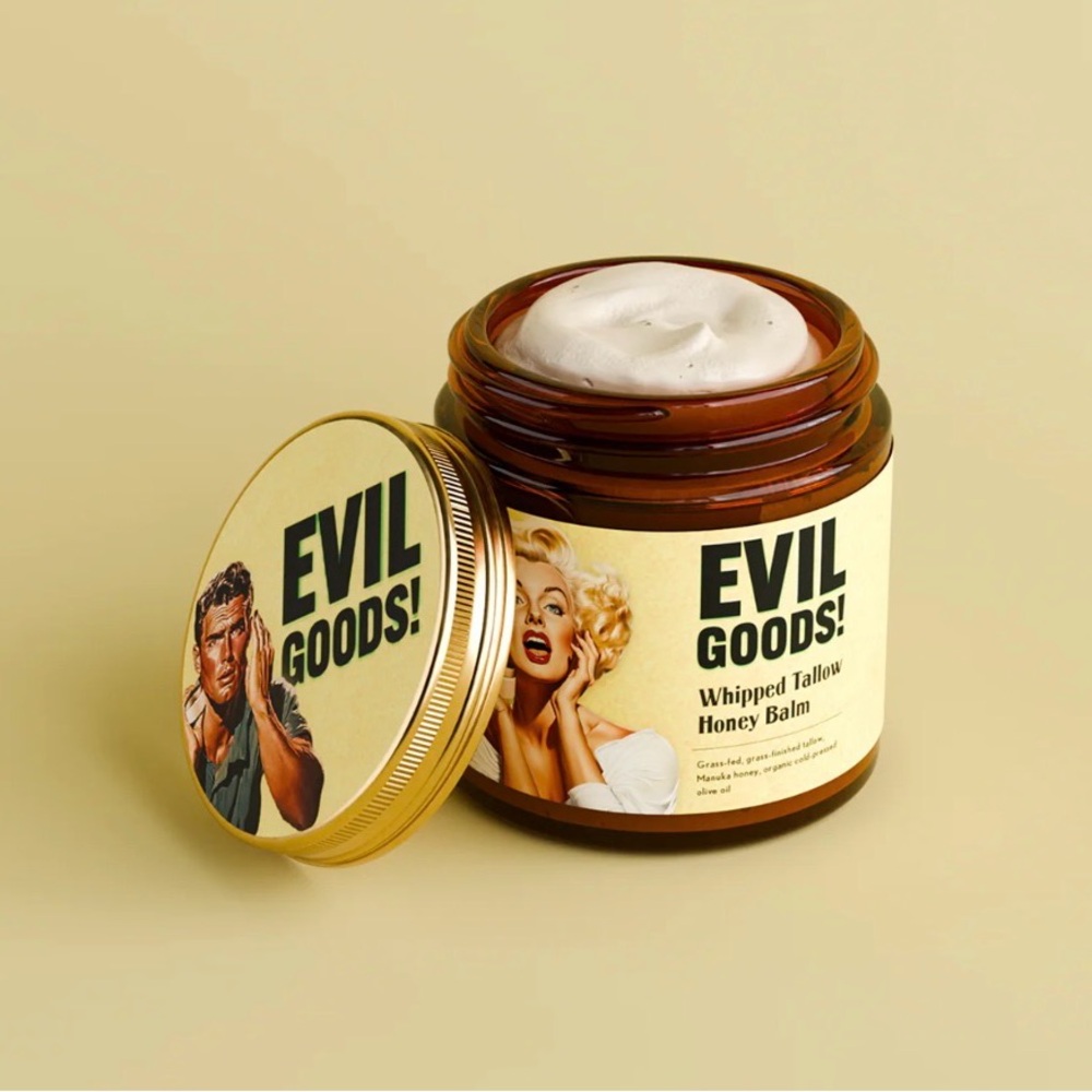 Evil Goods 180g Whipped Tallow Honey Balm Cream Moisturizer BNIB Unscented